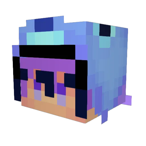smolSamoyed Minecraft avatar head, 3D render