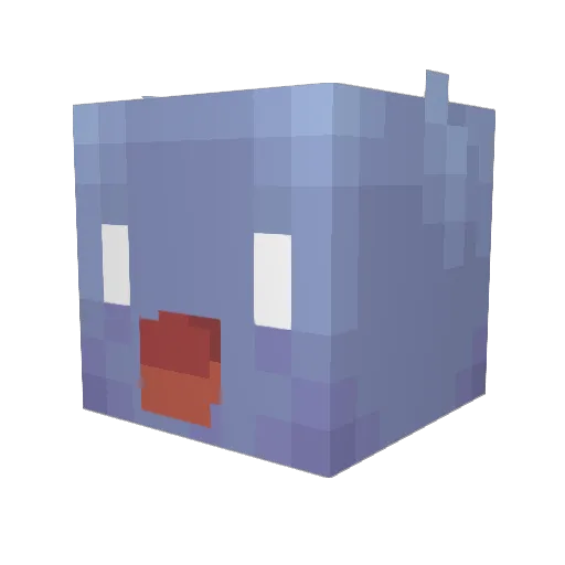 smol_sanha Minecraft avatar head, 3D render