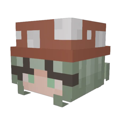 smol_trrash Minecraft avatar head, 3D render