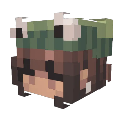 smolharin Minecraft avatar head, 3D render
