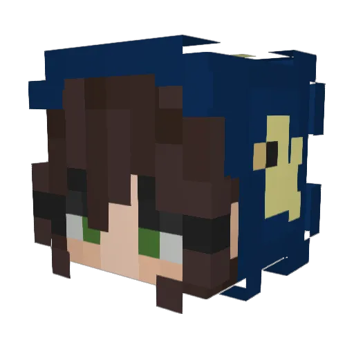 smolpeachy Minecraft avatar head, 3D render