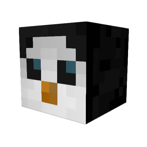 smolpingu Minecraft avatar head, 3D render