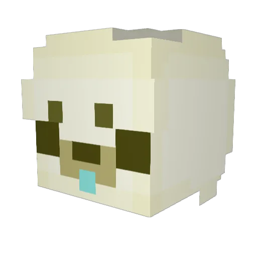 smoltama Minecraft avatar head, 3D render