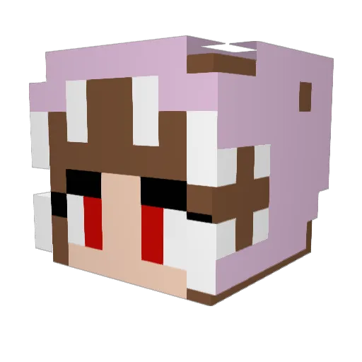 smolxfoxx Minecraft avatar head, 3D render