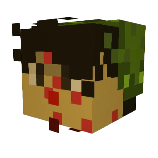 smomother Minecraft avatar head, 3D render