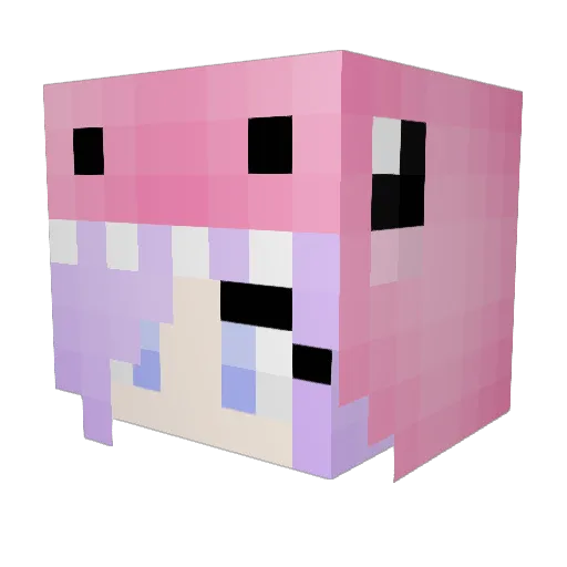 smoopie Minecraft avatar head, 3D render