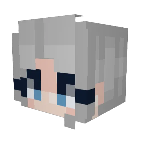 smoopy Minecraft avatar head, 3D render