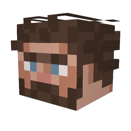 smooth_choc_cake Minecraft avatar head, 3D render