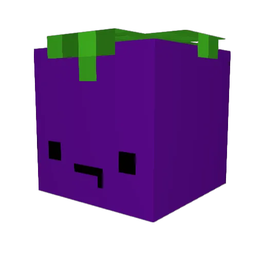 smooth_eggplant Minecraft avatar head, 3D render