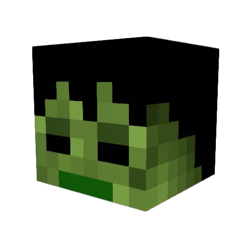smoothie Minecraft avatar head, 3D render