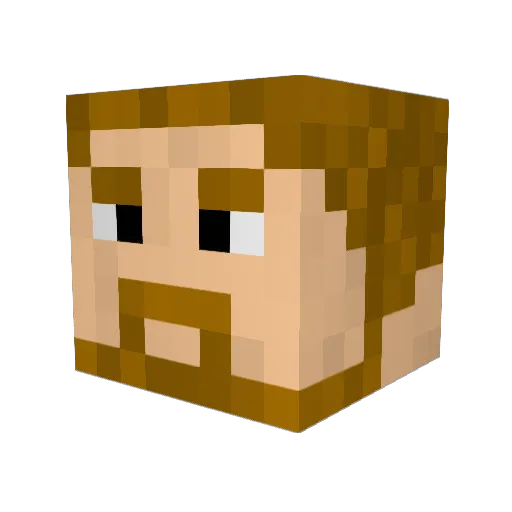 smoothturtle Minecraft avatar head, 3D render
