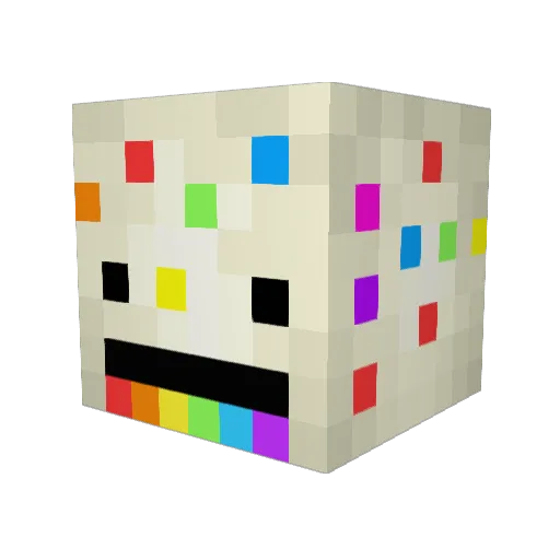 smorporp Minecraft avatar head, 3D render