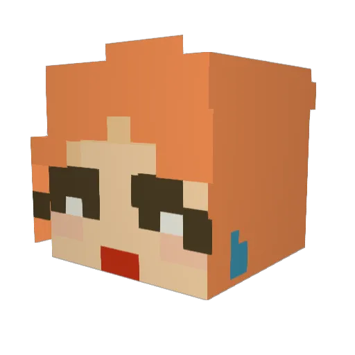 smpli Minecraft avatar head, 3D render