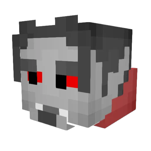 smpslide Minecraft avatar head, 3D render