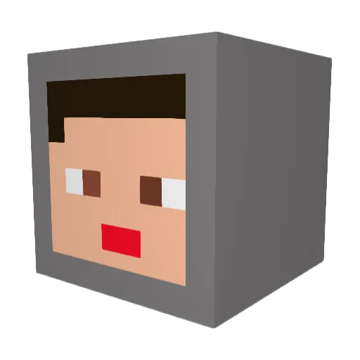 smreo Minecraft avatar head, 3D render