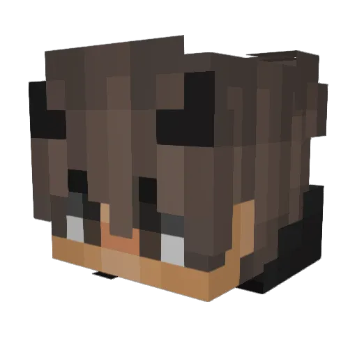 smuang Minecraft avatar head, 3D render