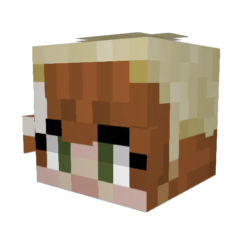 smuckersrat Minecraft avatar head, 3D render