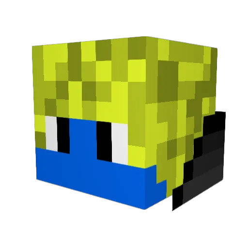 smufcraft Minecraft avatar head, 3D render