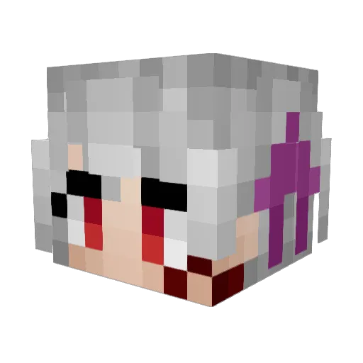 smugsakura Minecraft avatar head, 3D render