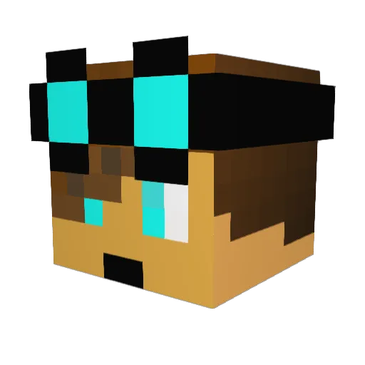 smurf128 Minecraft avatar head, 3D render