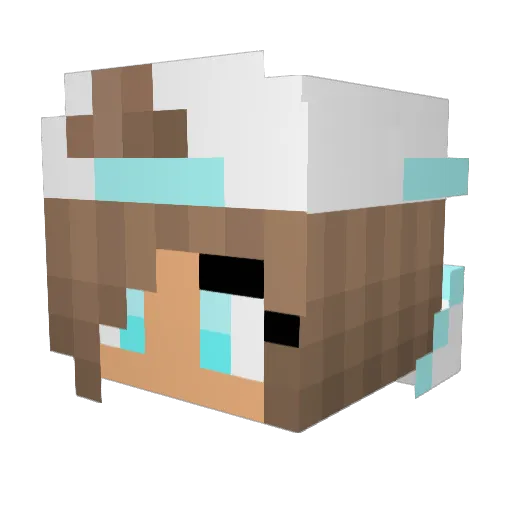 smurfeskruf Minecraft avatar head, 3D render
