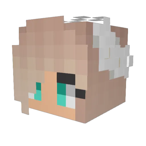 smurfette11 Minecraft avatar head, 3D render