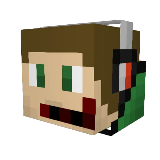 smurfzombie Minecraft avatar head, 3D render