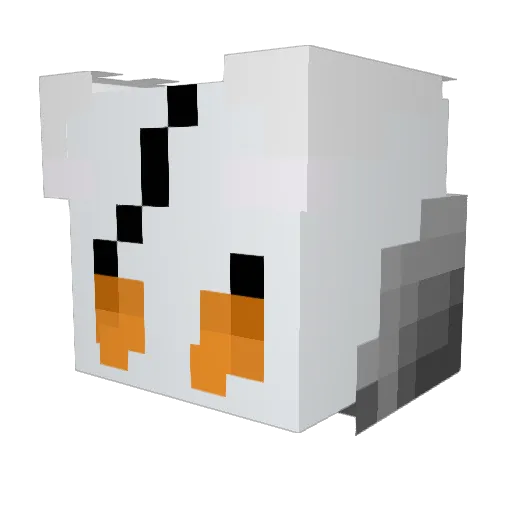 snacctym Minecraft avatar head, 3D render