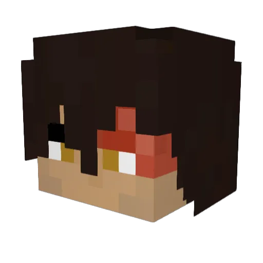 snackoos Minecraft avatar head, 3D render