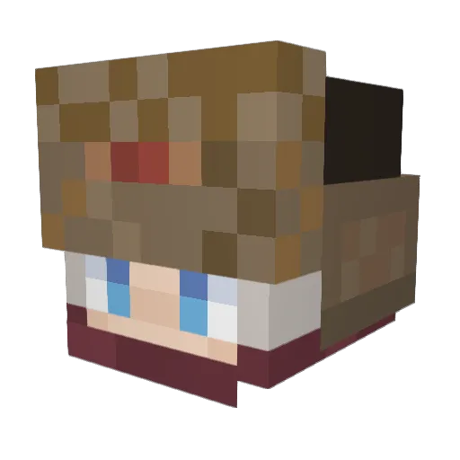 snafu42 Minecraft avatar head, 3D render