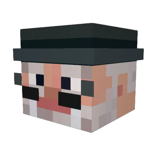 snailia Minecraft avatar head, 3D render