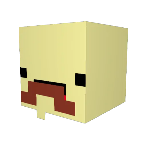 snailkemp Minecraft avatar head, 3D render