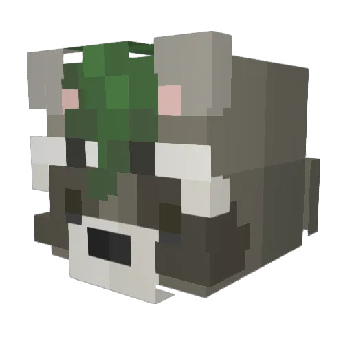 snailmush Minecraft avatar head, 3D render