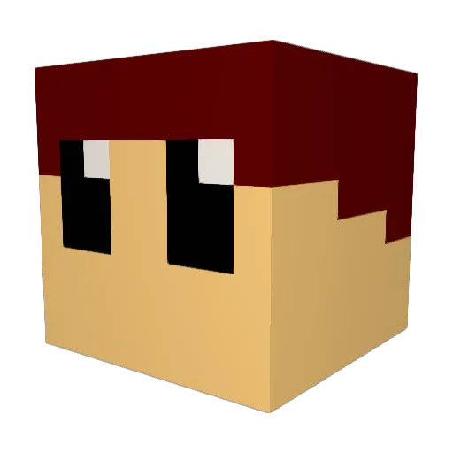 snaizer Minecraft avatar head, 3D render