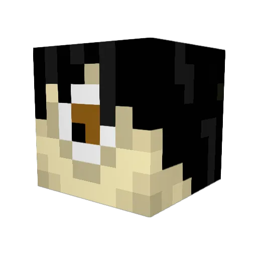 snakazai Minecraft avatar head, 3D render