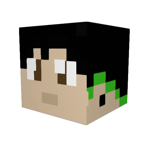 snake181 Minecraft avatar head, 3D render