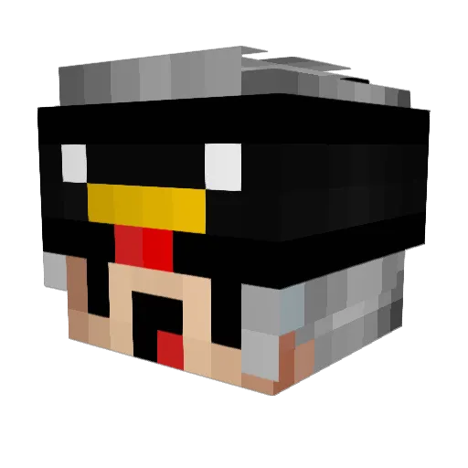 snake_111 Minecraft avatar head, 3D render