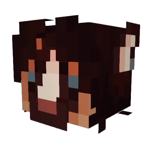 snakebeater Minecraft avatar head, 3D render