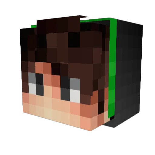 snakebuster Minecraft avatar head, 3D render