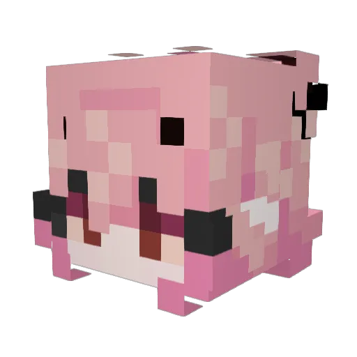 snakeflower Minecraft avatar head, 3D render
