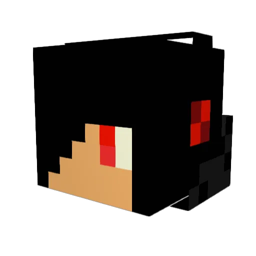 snakeysnak Minecraft avatar head, 3D render