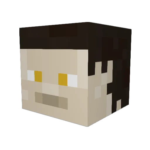 snakeyworm_ Minecraft avatar head, 3D render