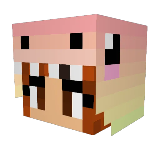 snakeyyys Minecraft avatar head, 3D render
