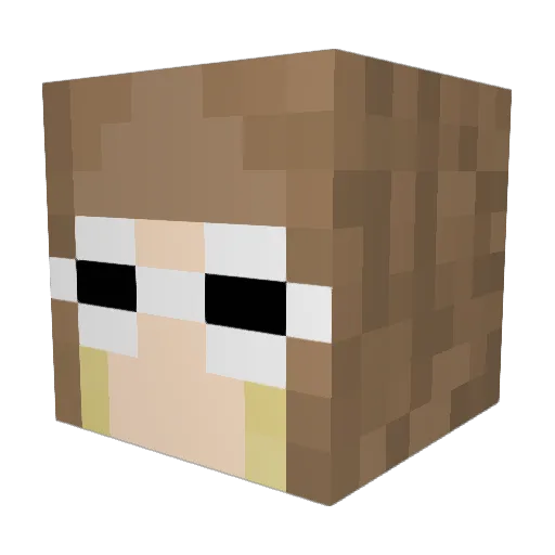 snakydrop Minecraft avatar head, 3D render