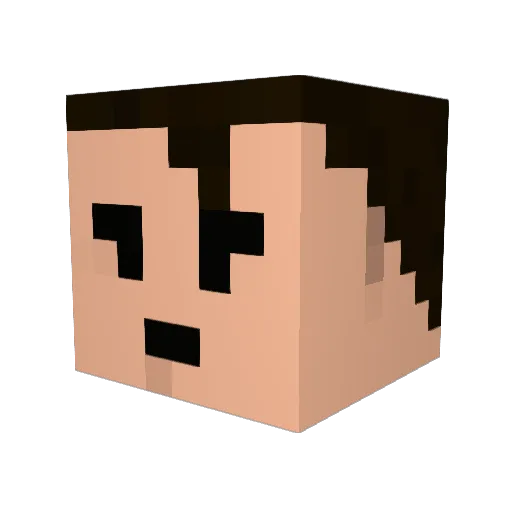 snarles Minecraft avatar head, 3D render