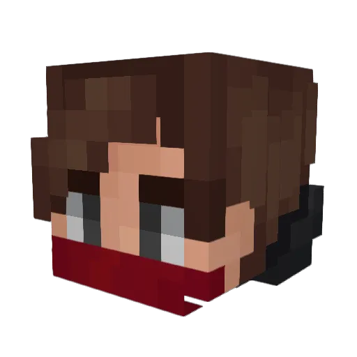 snathe Minecraft avatar head, 3D render