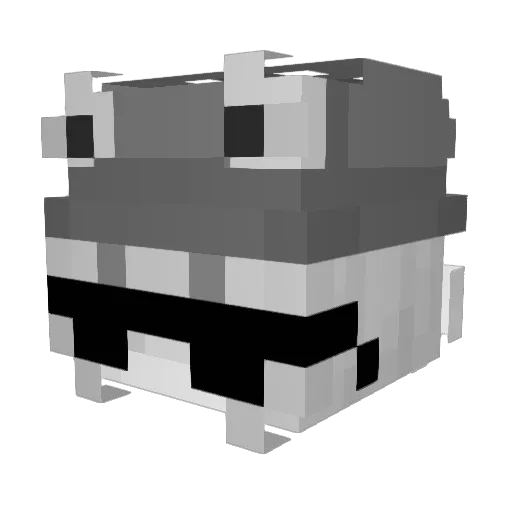snayqs128 Minecraft avatar head, 3D render