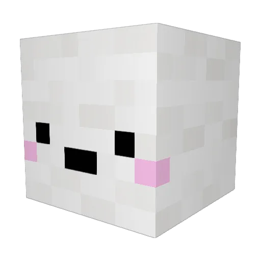 sneaak Minecraft avatar head, 3D render