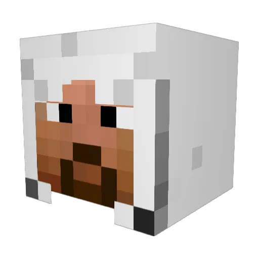 sneakingfart Minecraft avatar head, 3D render