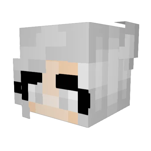 sneakuwu Minecraft avatar head, 3D render